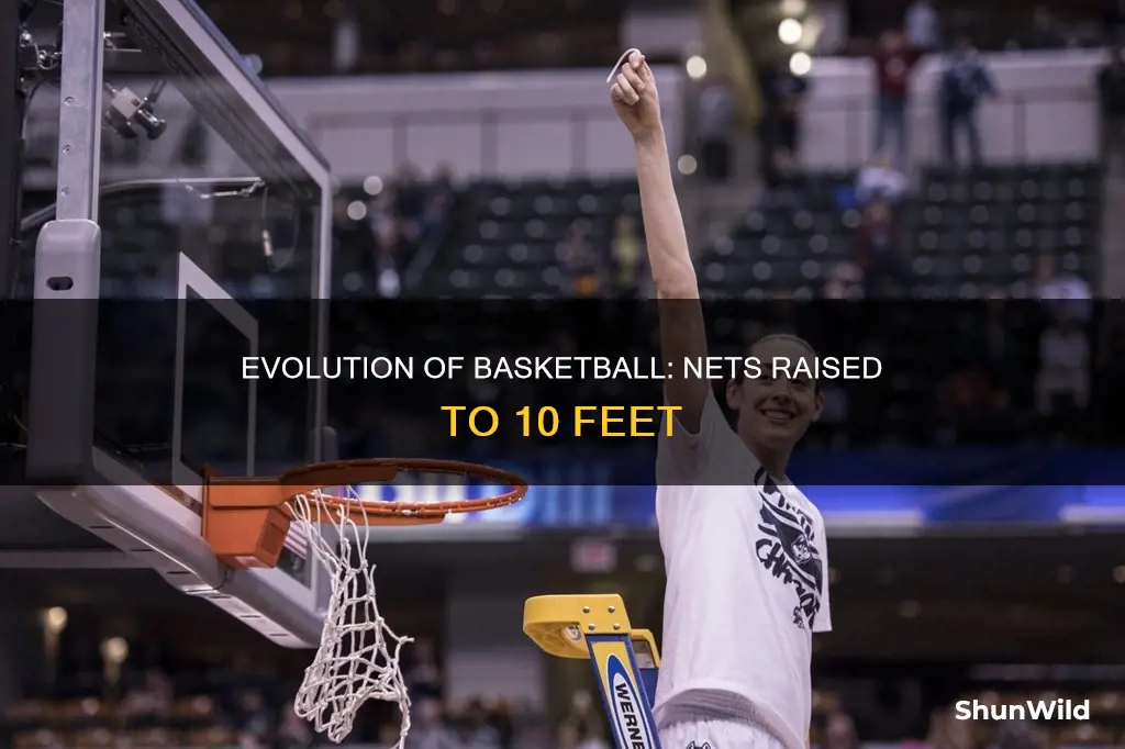 what year did basketball nets go to 10 ft