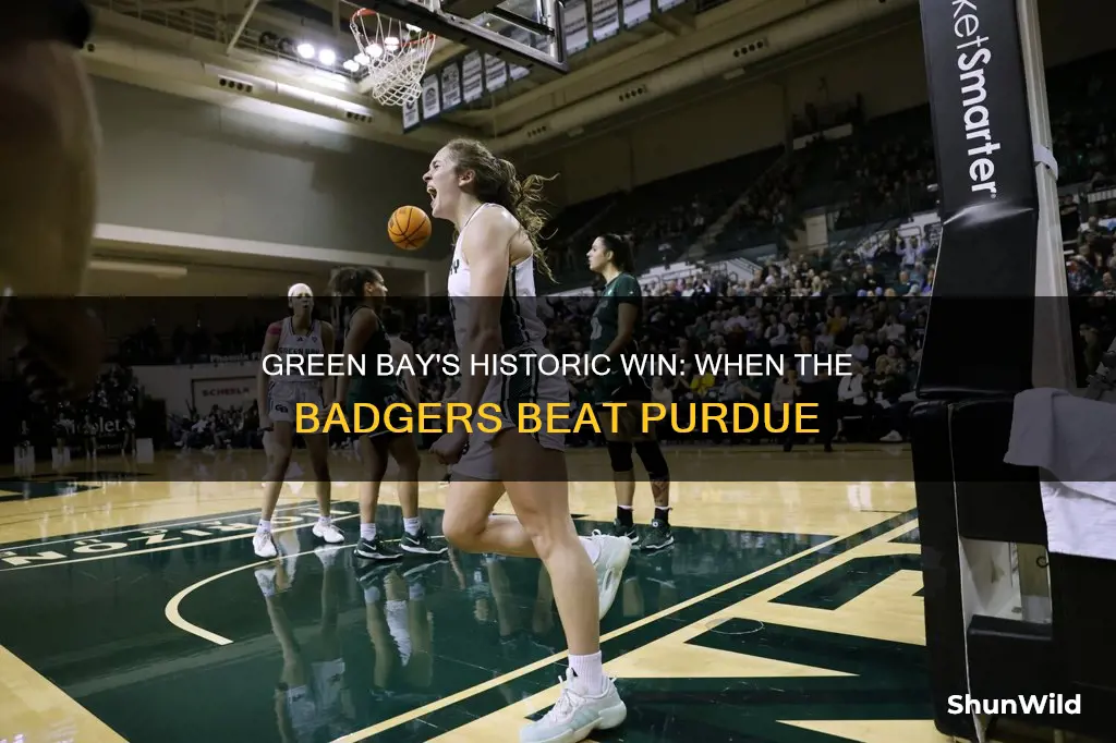 what year did green bay defeat purdue basketball