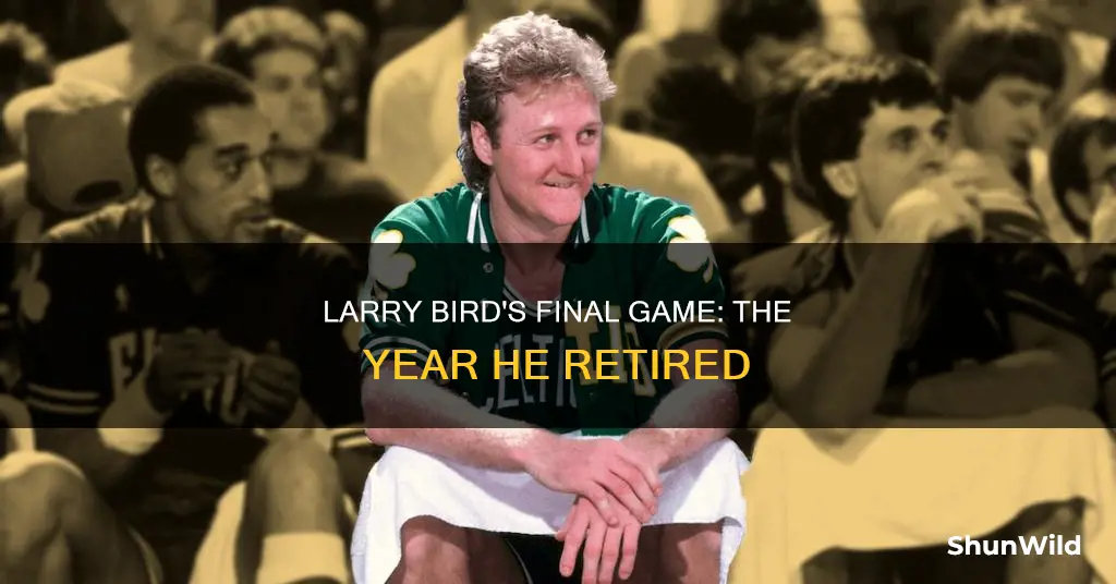 what year did larry bird retire from basketball