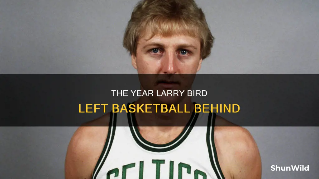 what year did larry bird retire from basketball