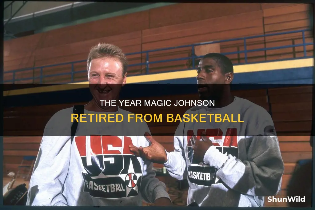 what year did magic johnson retire from basketball