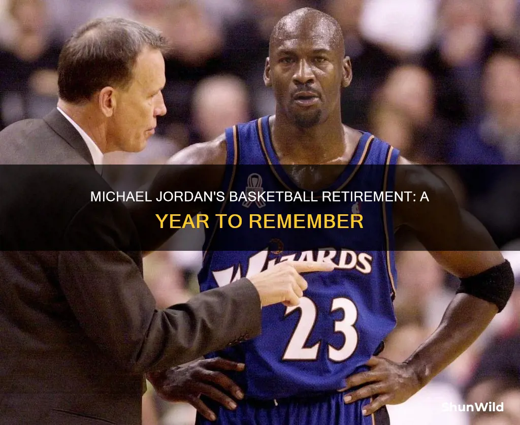 what year did michael jordan retired basketball
