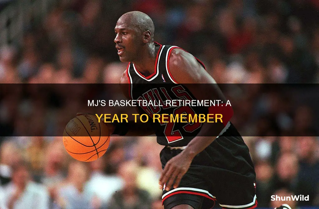 what year did mj retire from basketball