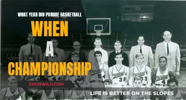 The Boilermakers' Historic Championship Victory Year