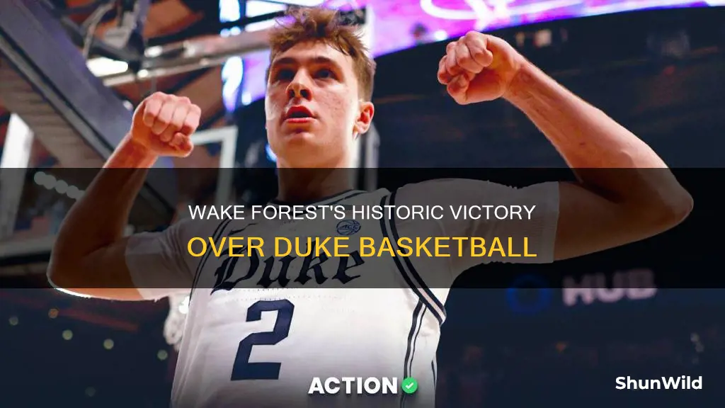 what year did wake forest basketball beat duke