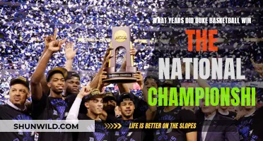 Duke Basketball's Golden Years: National Championship Wins