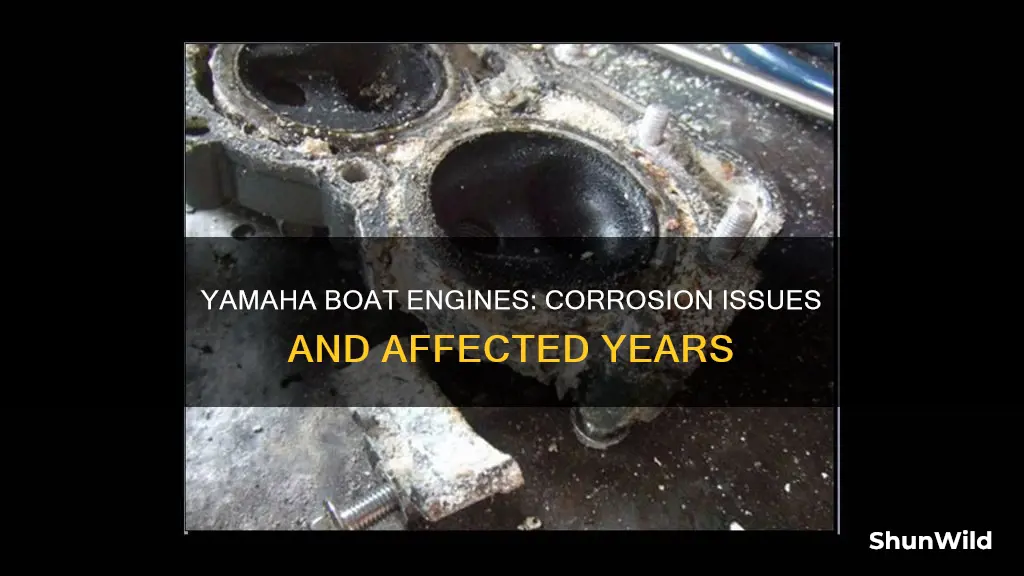 what years did yamaha boat engines have corrosion