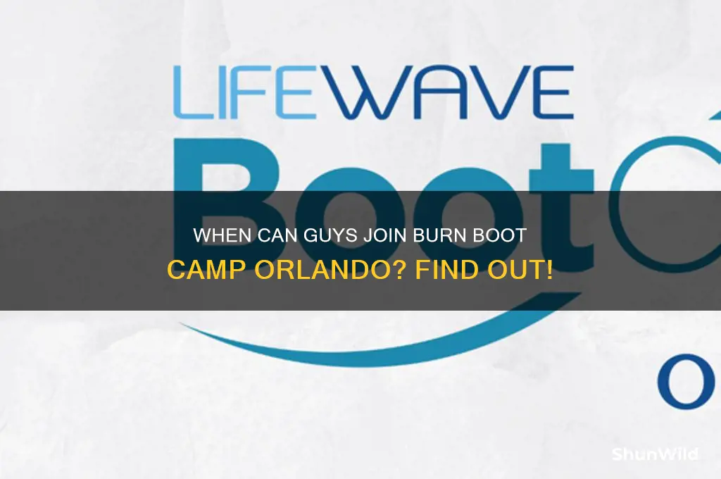 when are guys allowed at burn boot camp orlando