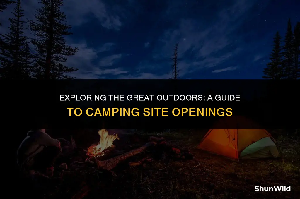 when camping sites open