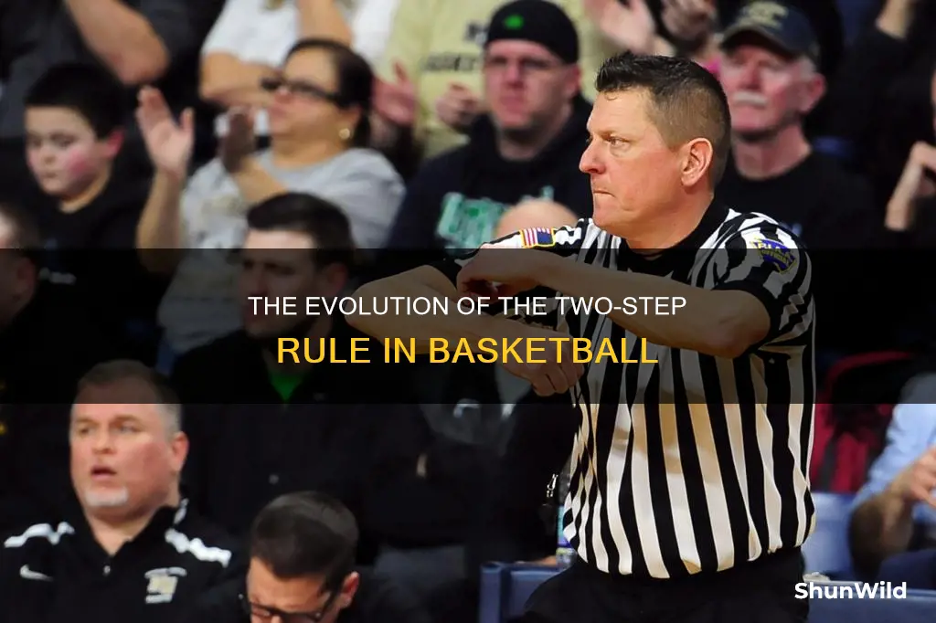 when did basketball start giving 2 steps before shot
