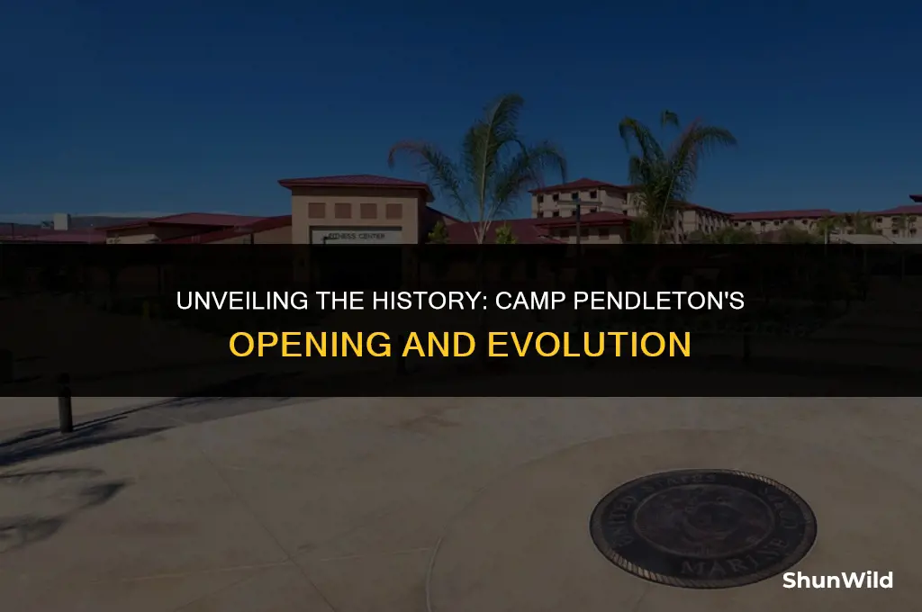 when did camp pendleton open