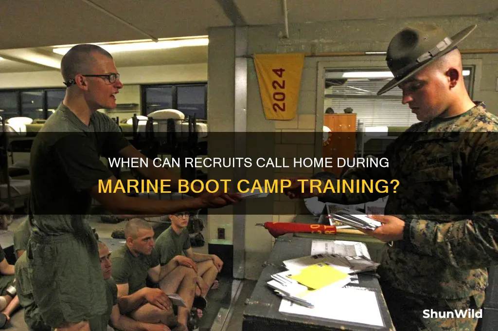 when did marine boot camp call home from basic training