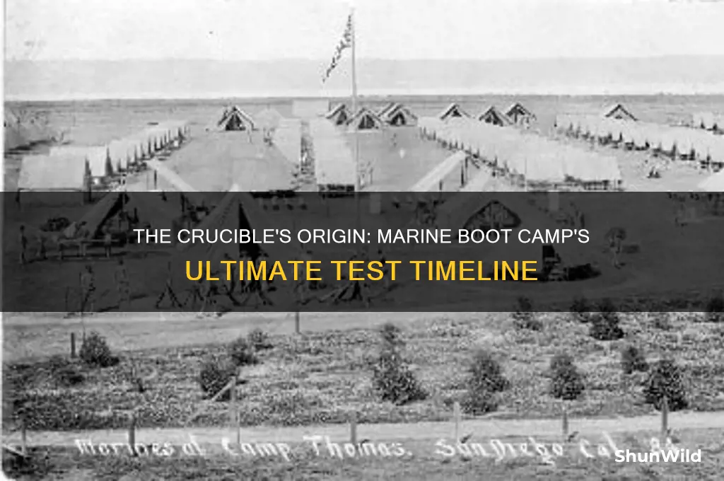 when did marine boot camp start the crucible