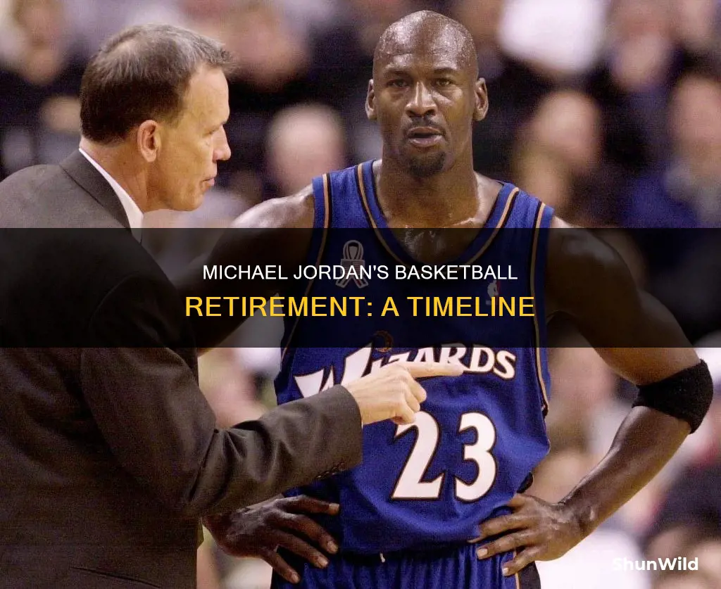 when did michael jordan retire from basketball
