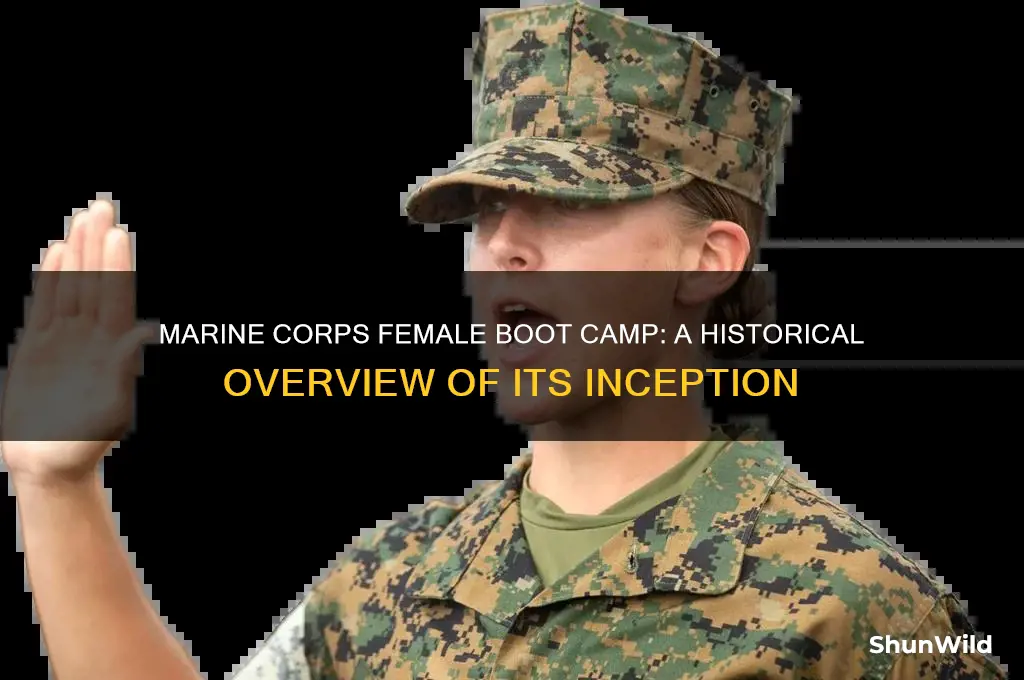 when did the marine corps start female boot camp