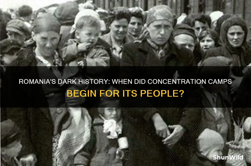 when did they start putting romania people in concentration camp