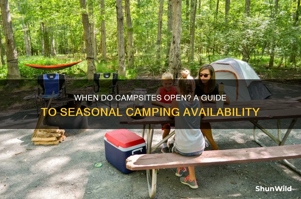 when do campsites open