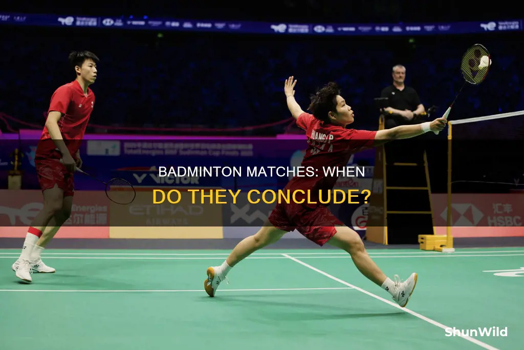 when does a badminton game end