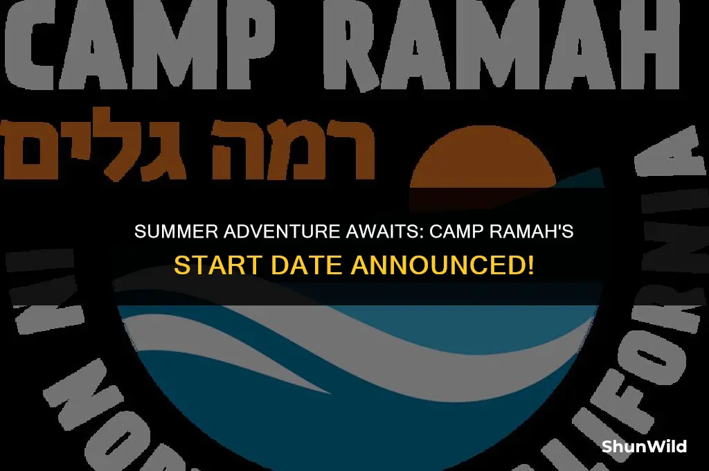 when does camp ramah start