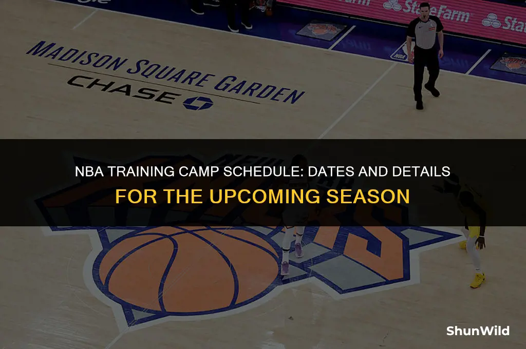 when does nba training camp