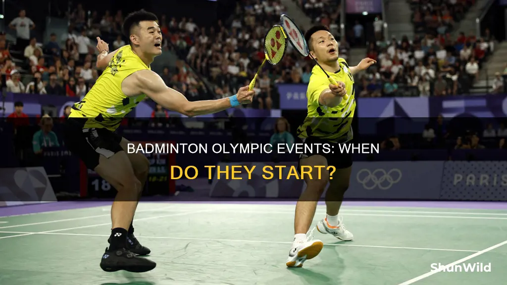 when does olympic badminton start