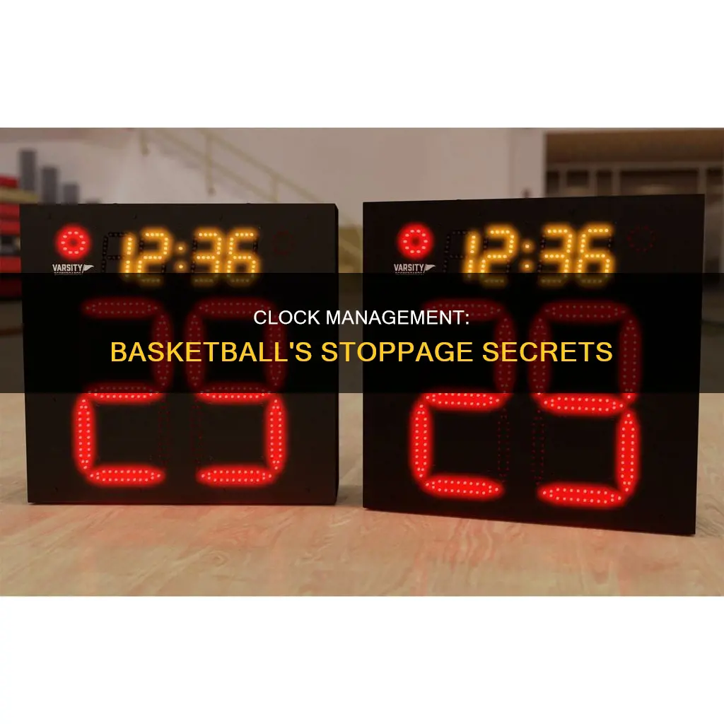 when does the clock stop in basketball