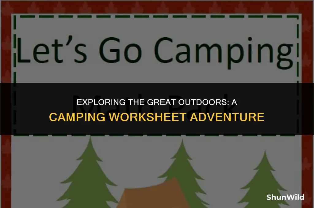 when i go camping worksheet