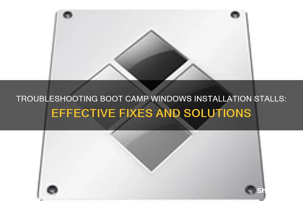 when installing boot camp windows it stalled