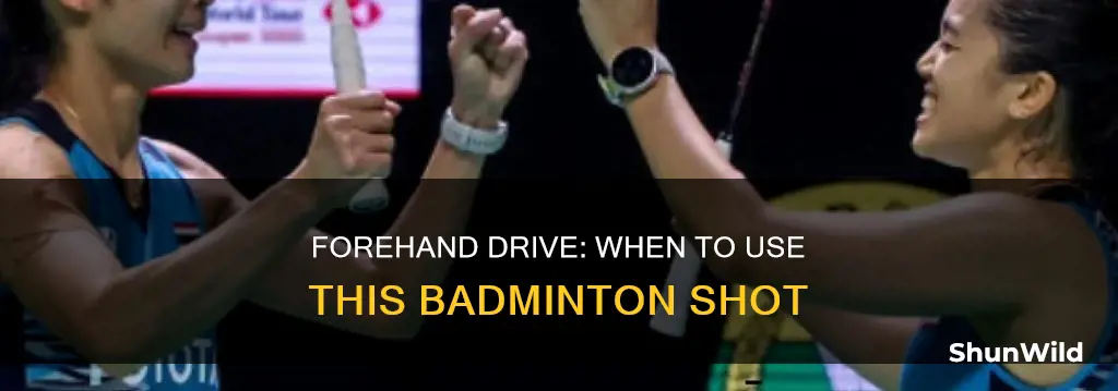 when is a forehand drive used in badminton