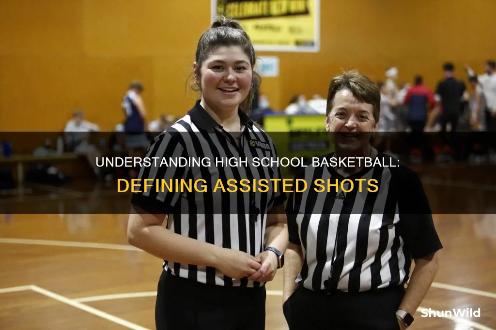 when is a shot assisted in high school basketball
