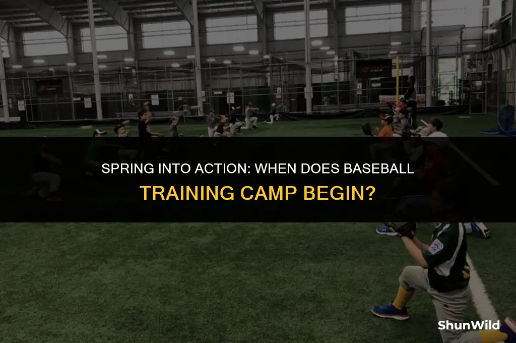 when is baseball training camp