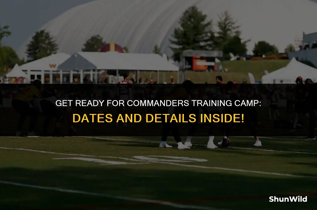 when is commanders training camp