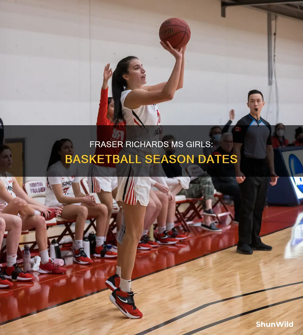 when is fraser richards middle school girls basketball