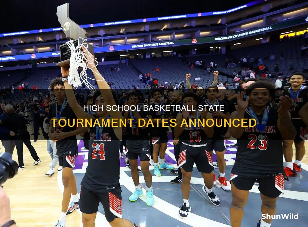 when is high school basketball state tournament