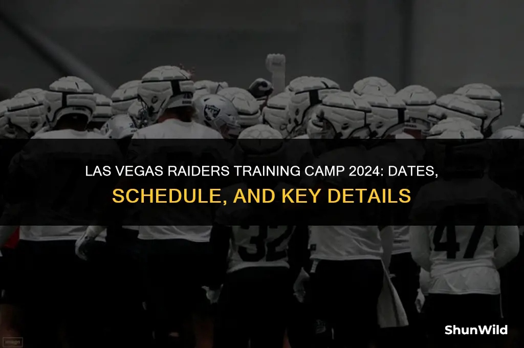 when is raiders training camp