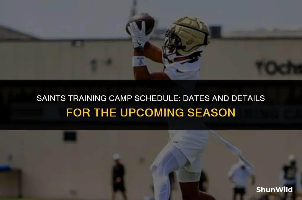 when is saints training camp
