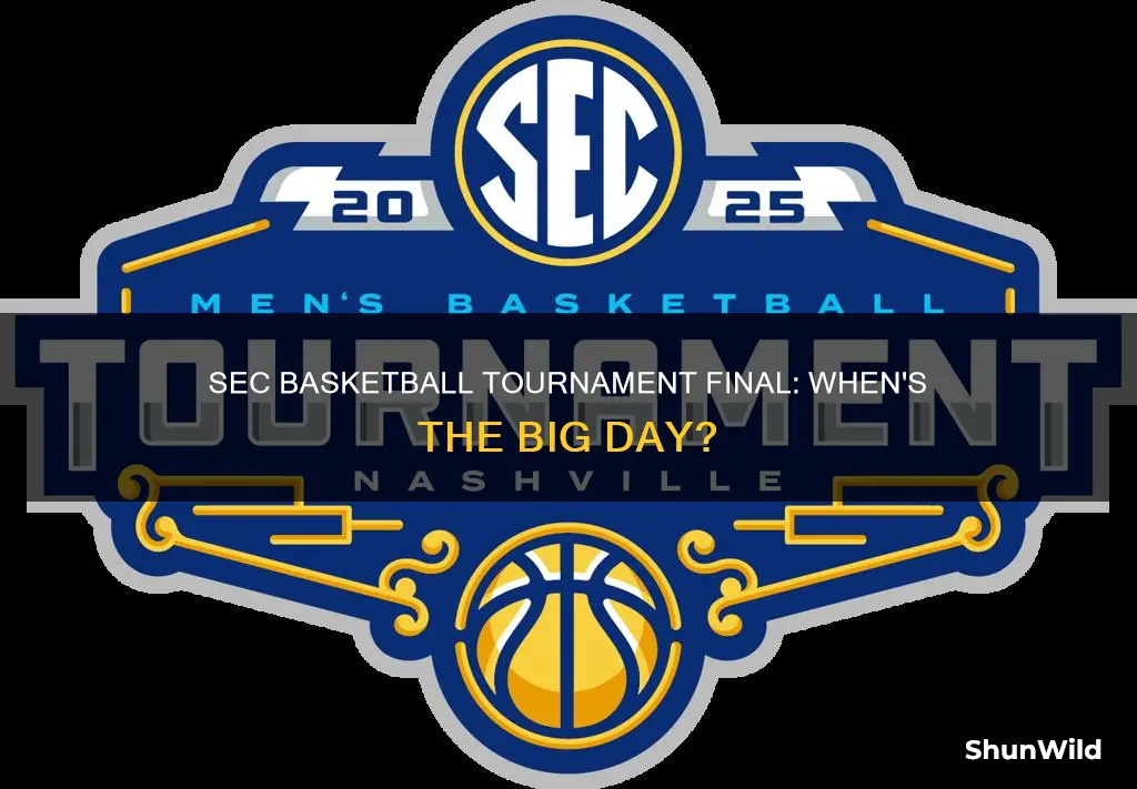 when is the sec basketball tournament final