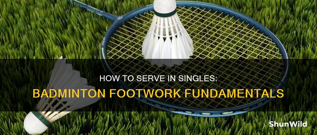 when preparing to serve in singles you should stand badminton