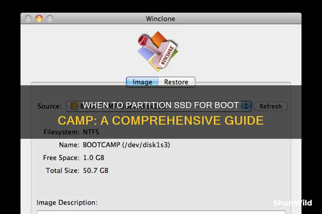 when to partition ssd for boot camp