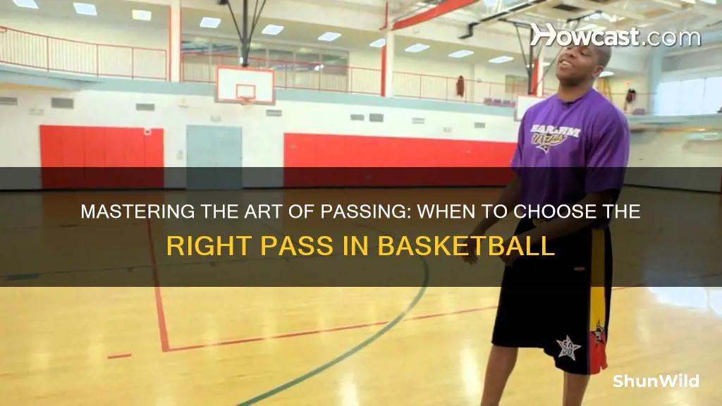 when to use different passes in basketball