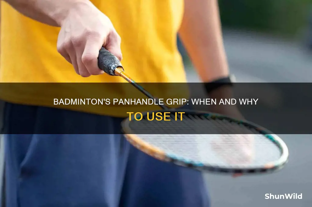 when to use panhandle grip for badminton