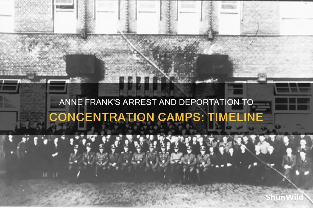when was anne frank put in a concentration camp