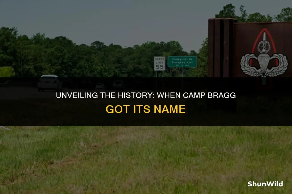 when was camp bragg named
