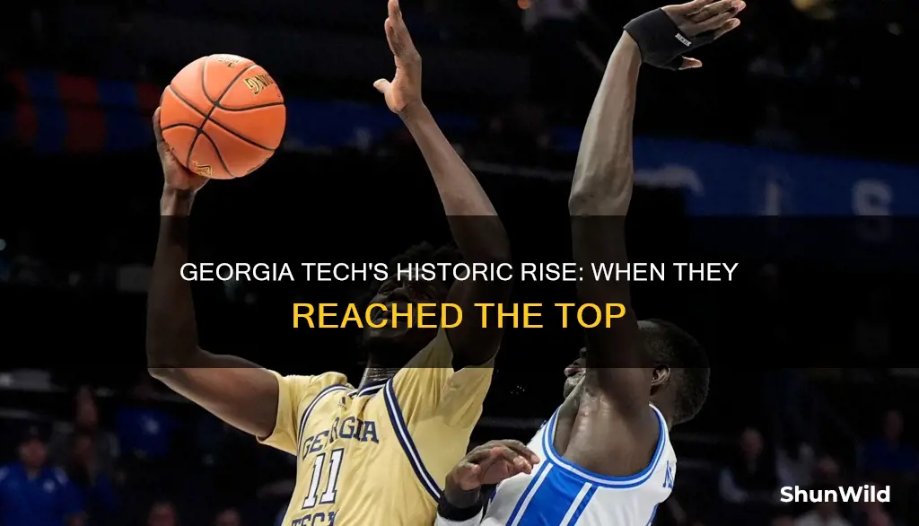 when was georgia tech basketball ranked number one