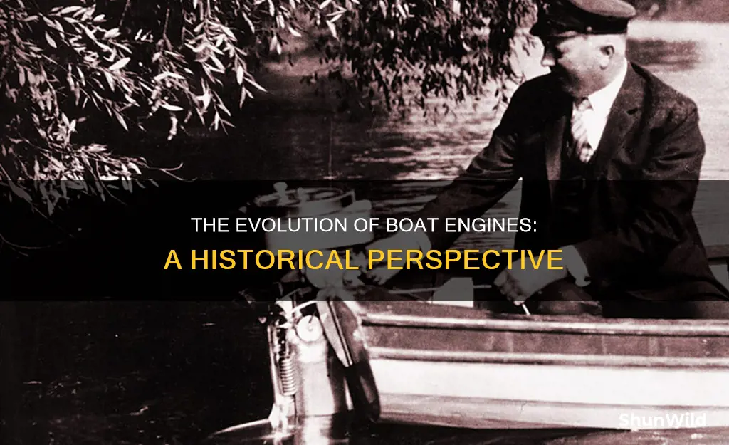 when was the first boat engine made