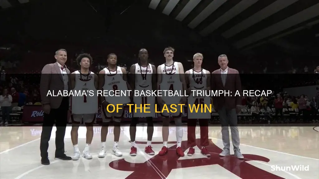 when was the last alabama basketball win