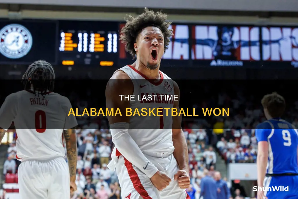 when was the last alabama basketball win
