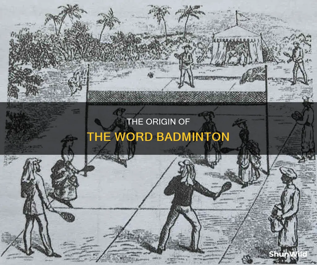 when was the word badminton invented