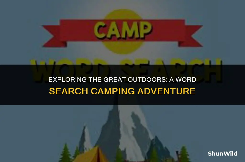 when we word search camping