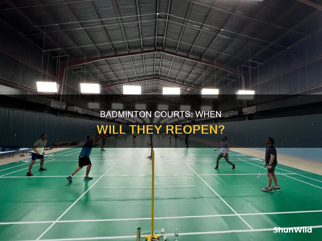 when will badminton courts reopen